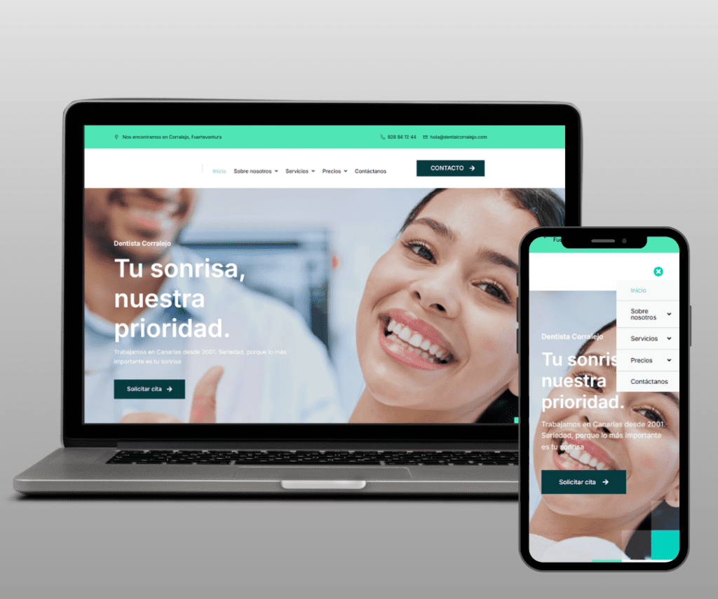 DENTALCORRALEJO MOCKUP 2 caso clinica dental